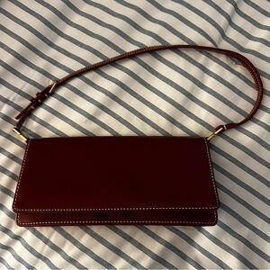 Liz Claiborne Baguette Leather Shoulder Bag